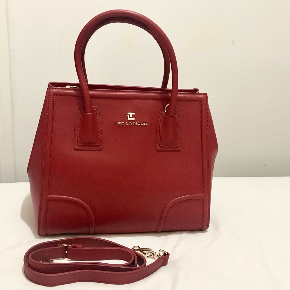 Ted Lapidus Red Leather Bag
